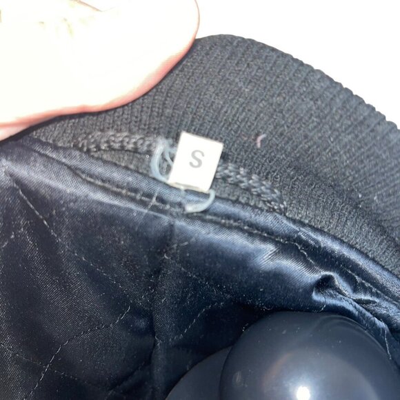 Hard Rock Cafe Vintage Mens Jacket Size Small Blue Barcelona Bomber Leather - Picture 4 of 8